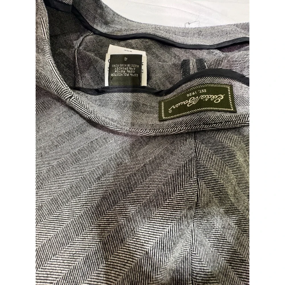 Eddie Bauer Women's Skirt Size 4 Gray Striped Long A-Line Y2K‎ Style Minimalist